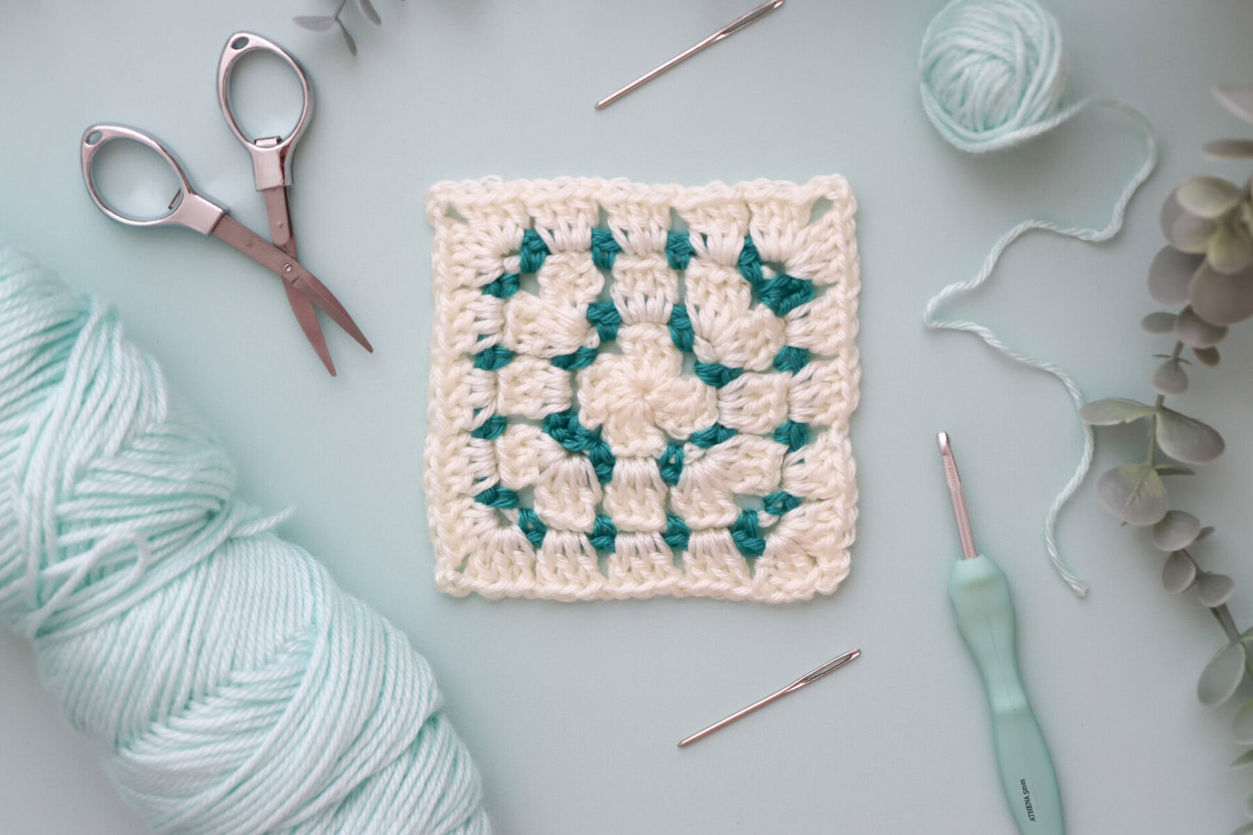 Block Stitch Textured Square